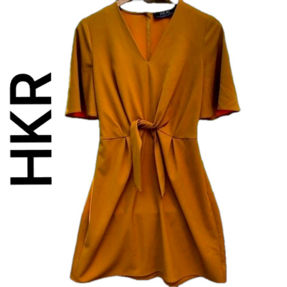 HKR Collections Mustard Midi Summer Dress